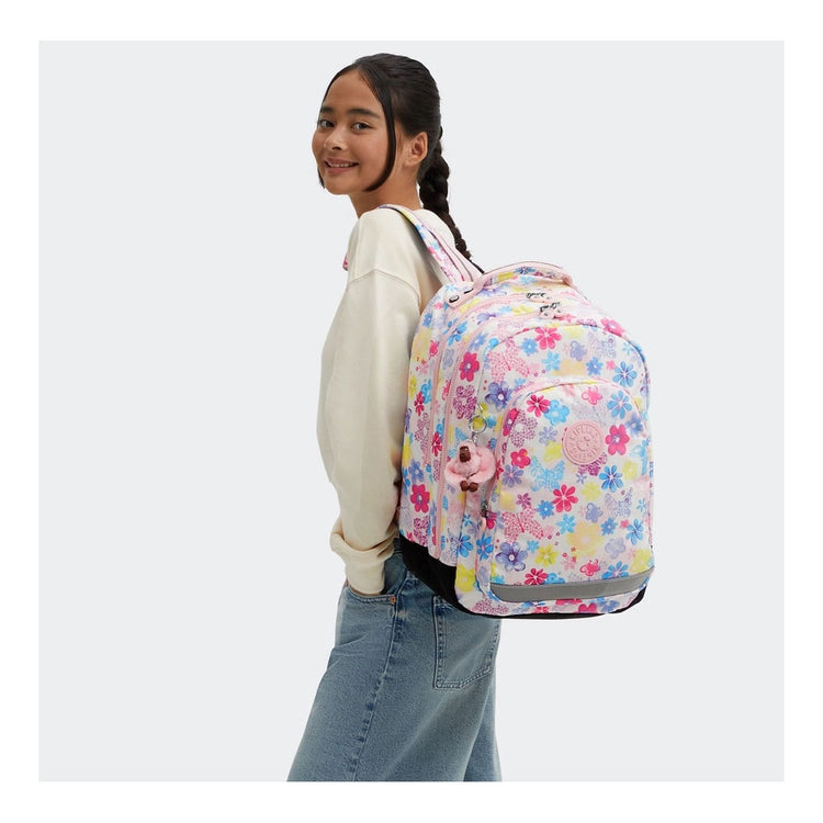 Kipling class room rugzak - flower stamp