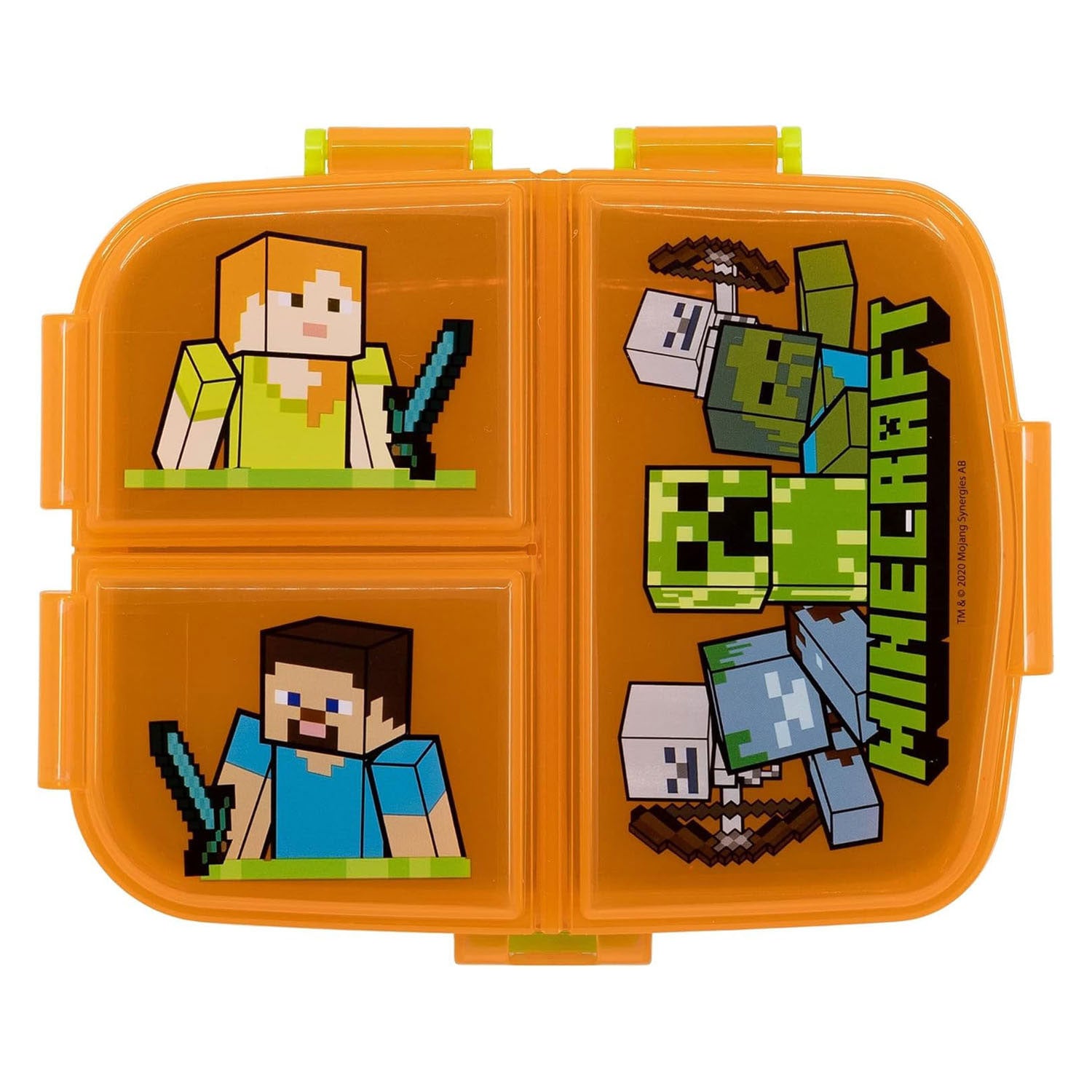 Minecraft lunchbox met 4 compartimenten