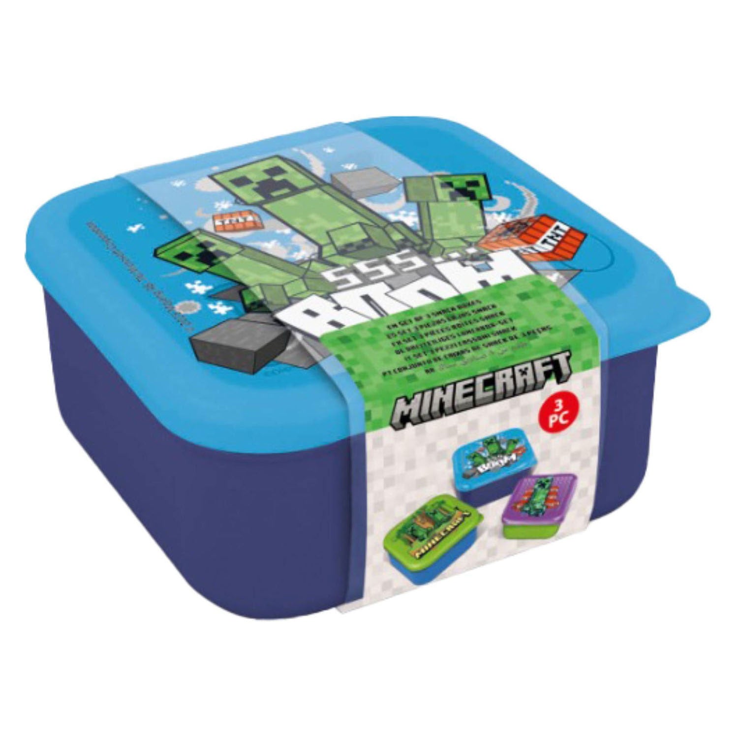 Stor minecraft snackboxen 3-in-1