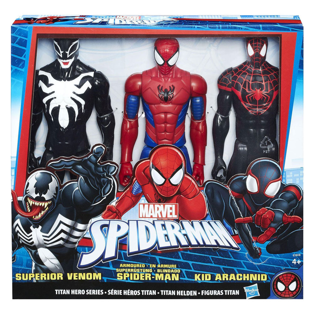 Hasbro spider man titan heroes 3-pack speelfiguren