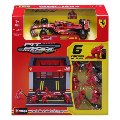 Rc burago ferrari pit pass met charles lecle - 1:43