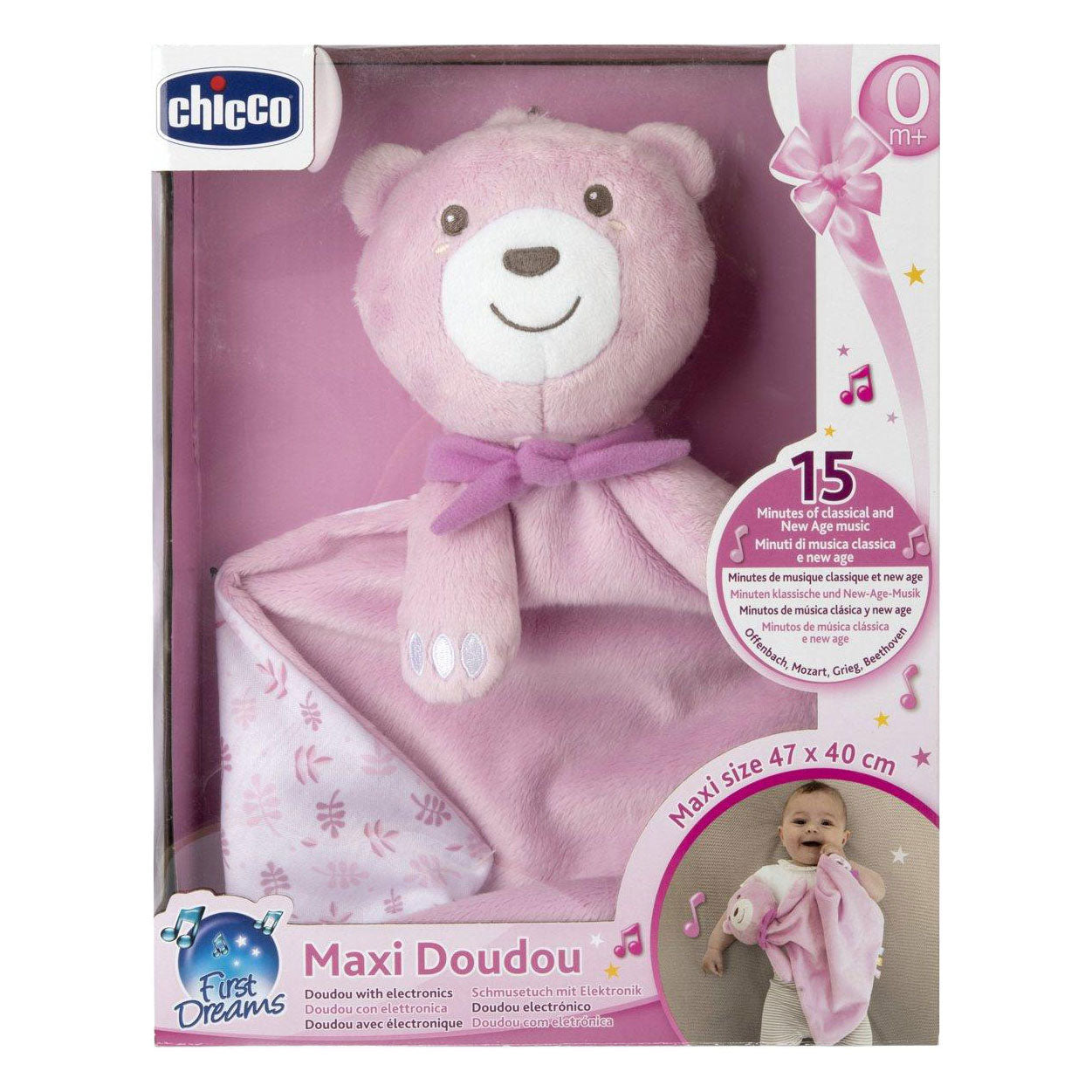 Maxi knuffel roze 47x40cm