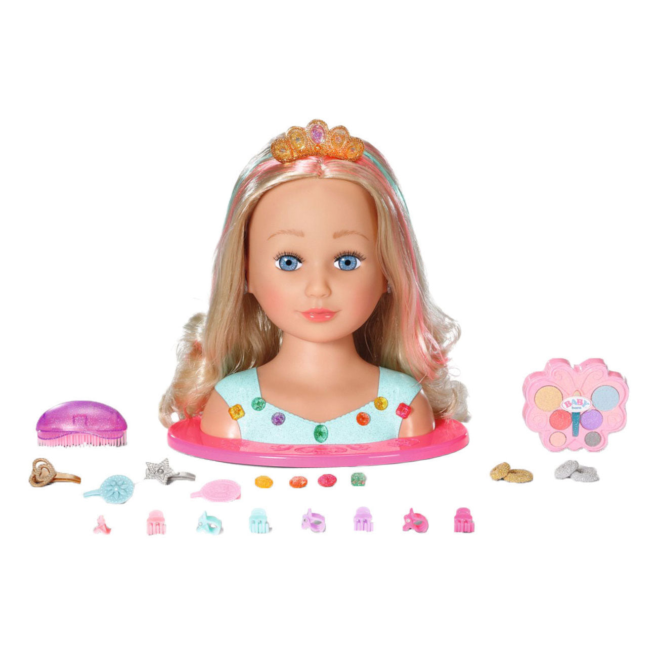 Zapf creation baby born styling make-up en kaphoofd prinses - 27cm