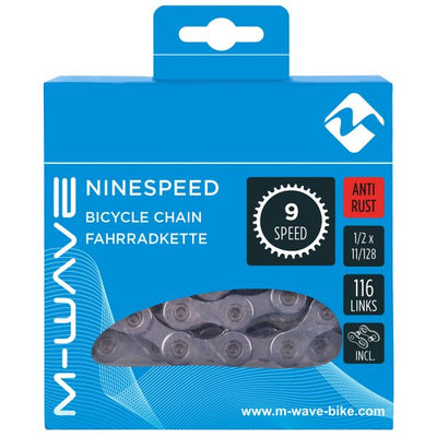 Messingschlager m-wave ketting 1 2x11 128 - 116 9v. kmc anti roest