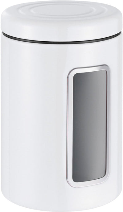 Wesco classic line voorraadbus met venster | 2 liter | metaal - wit | voorraadpot