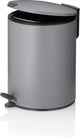 Kela pedaal afvalemmer, 5 l, licht grijs - | mats