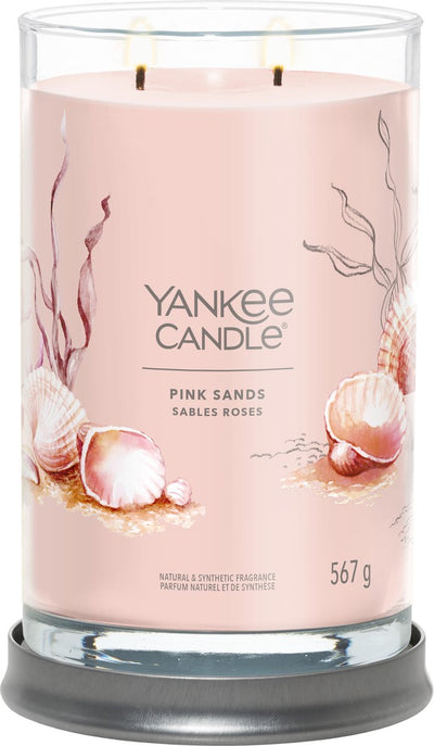 Yankee candle - pink sands large tumbler geurkaars - 100 branduren - twee lonten