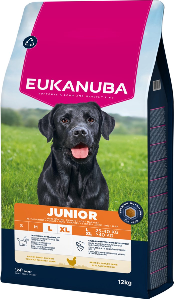 Eukanuba junior large breed kip - hondenbrokken - 12 kg