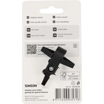 Simson fietsbel voetbal