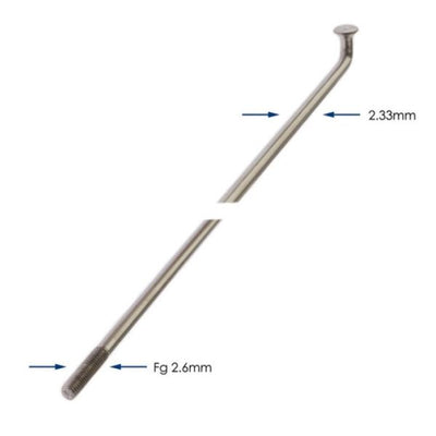Buzaglo spaken 286-13 alpina raggi ø2.33mm fg 2,6 - rvs (144 stuks)