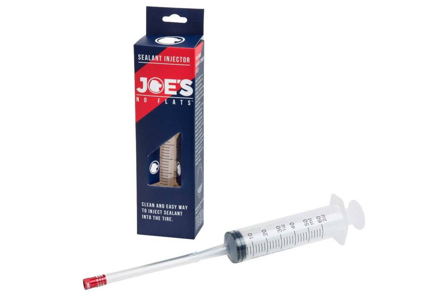 Joe's no flats Sealant injector. vulspuit veilig, schoon en makkelijk te gebruiken