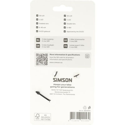 Rema tip top nederland b.v. simson koplamp aurora e-line 50r