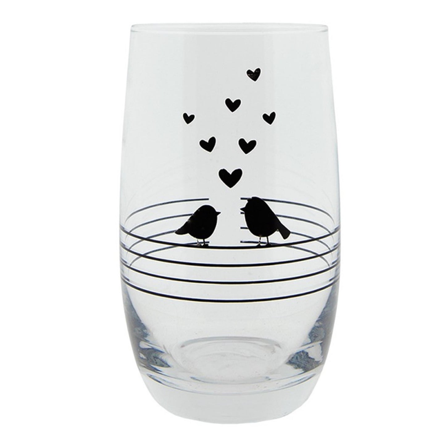 Clayre eef drinkglas vogels 320ml