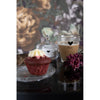 Clayre eef glazen transparant theeglas met een hartje en de tekst love erop 11x8x10cm 200ml