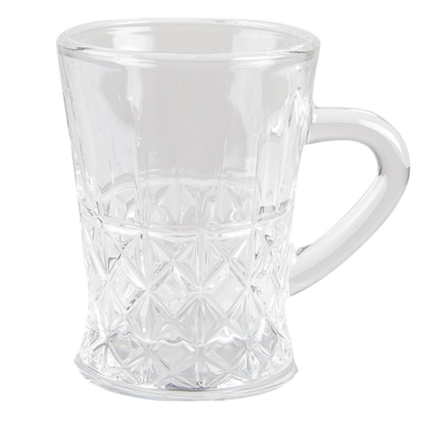 Clayre eef espressokopje transparant 6x8x8cm 95ml doos a 6 stuks