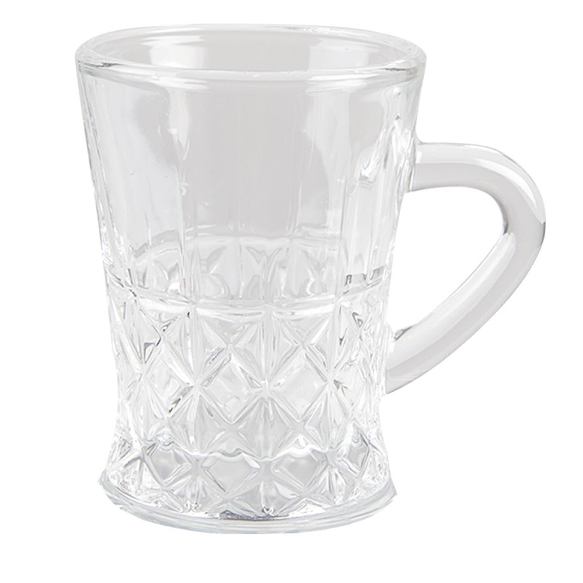 Clayre eef espressokopje transparant 6x8x8cm 95ml doos a 6 stuks
