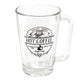 Clayre eef transparant glazen mok met een zwarte tekst hot coffee 11x8x12cm 250ml
