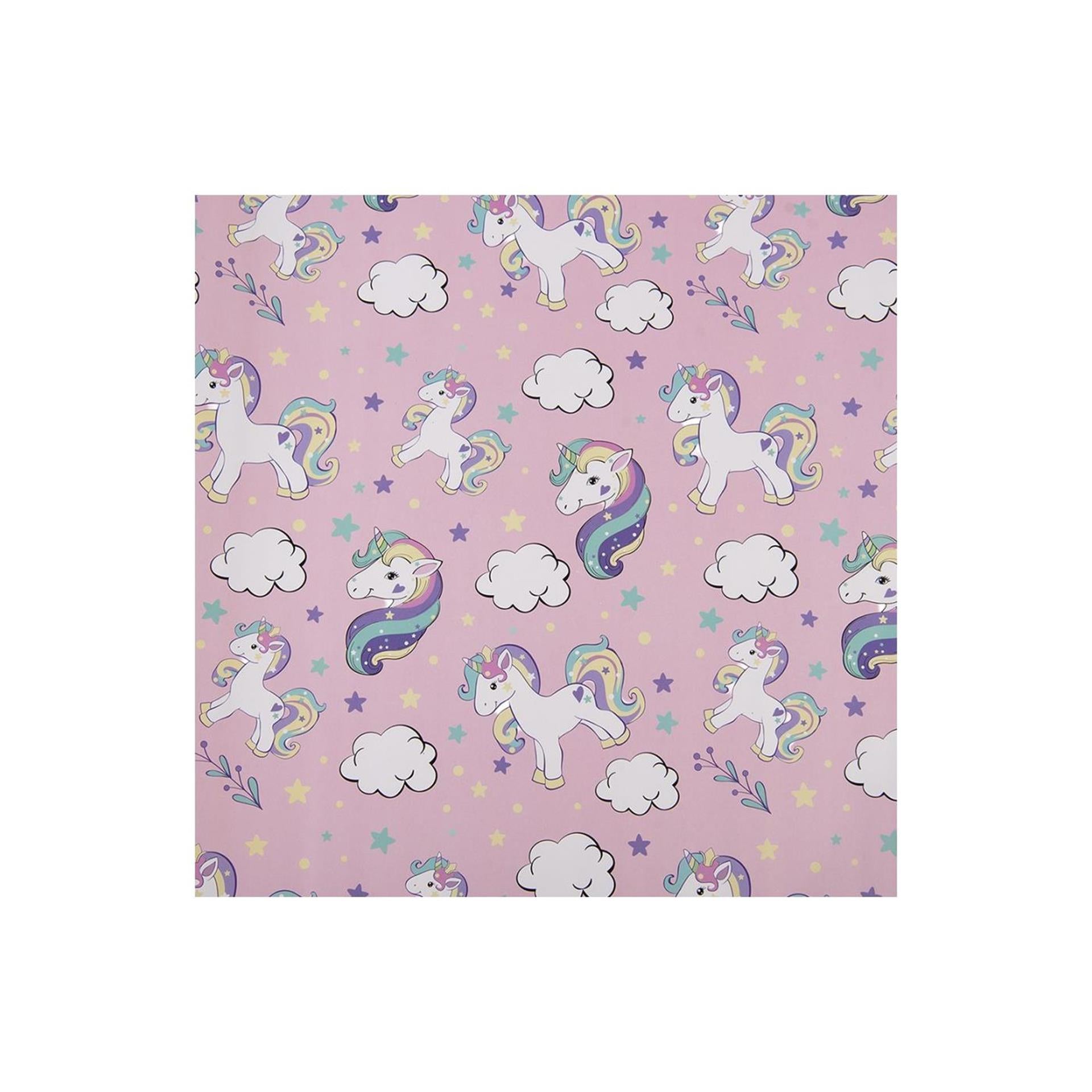 Clayre eef inpakpapier eenhoorn 50x75 cm 3 rollen roze