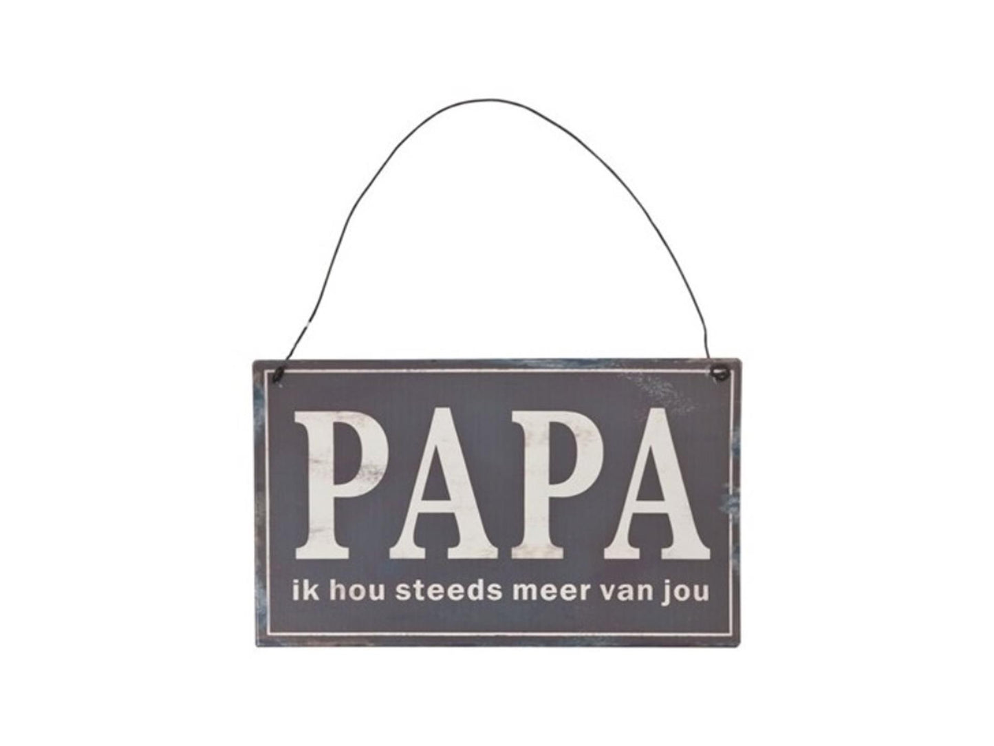 Clayre eef tekstbord papa 17x1x10cm