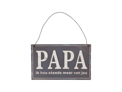 Clayre eef tekstbord papa 17x1x10cm