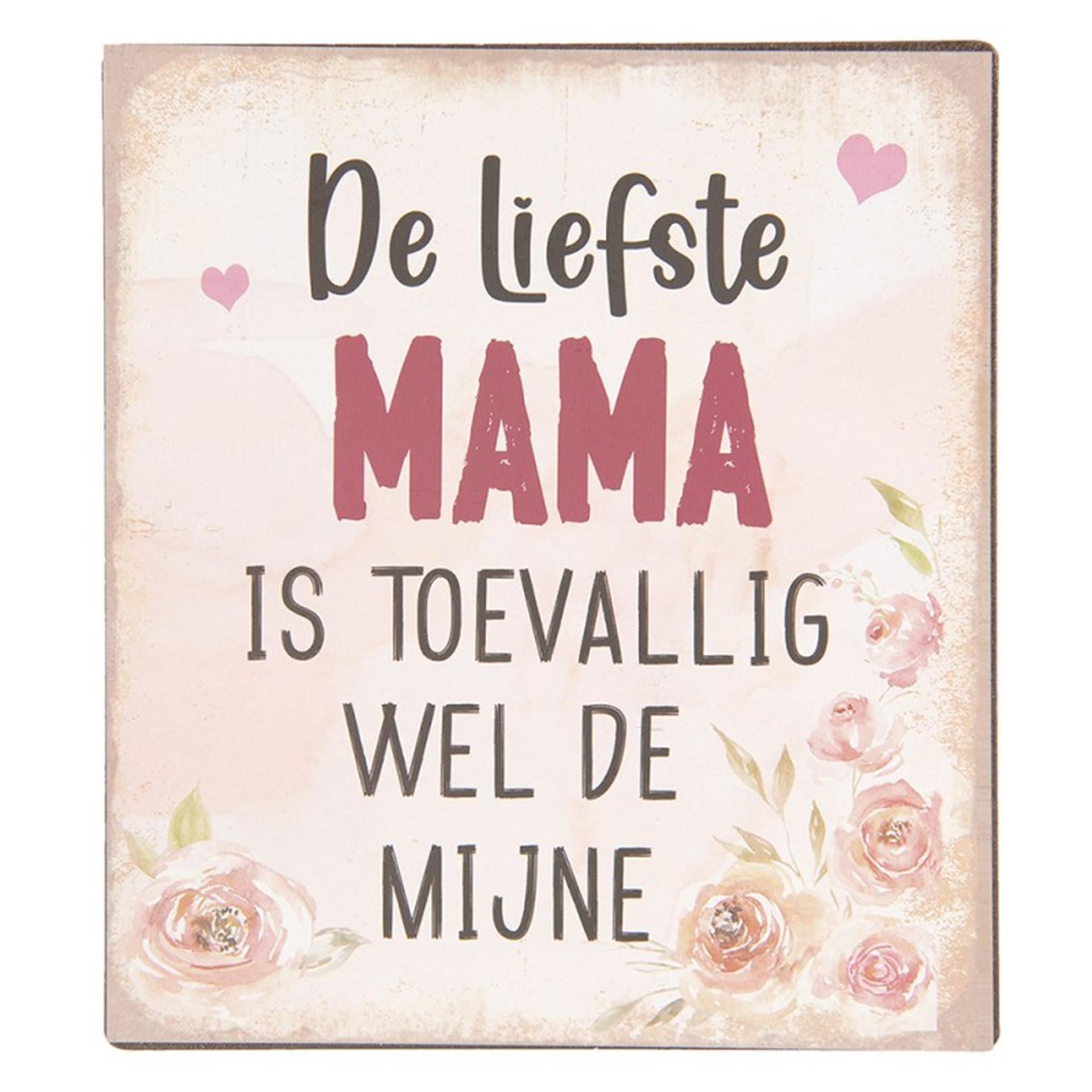 Clayre eef tekstbord mama 13x1x15cm