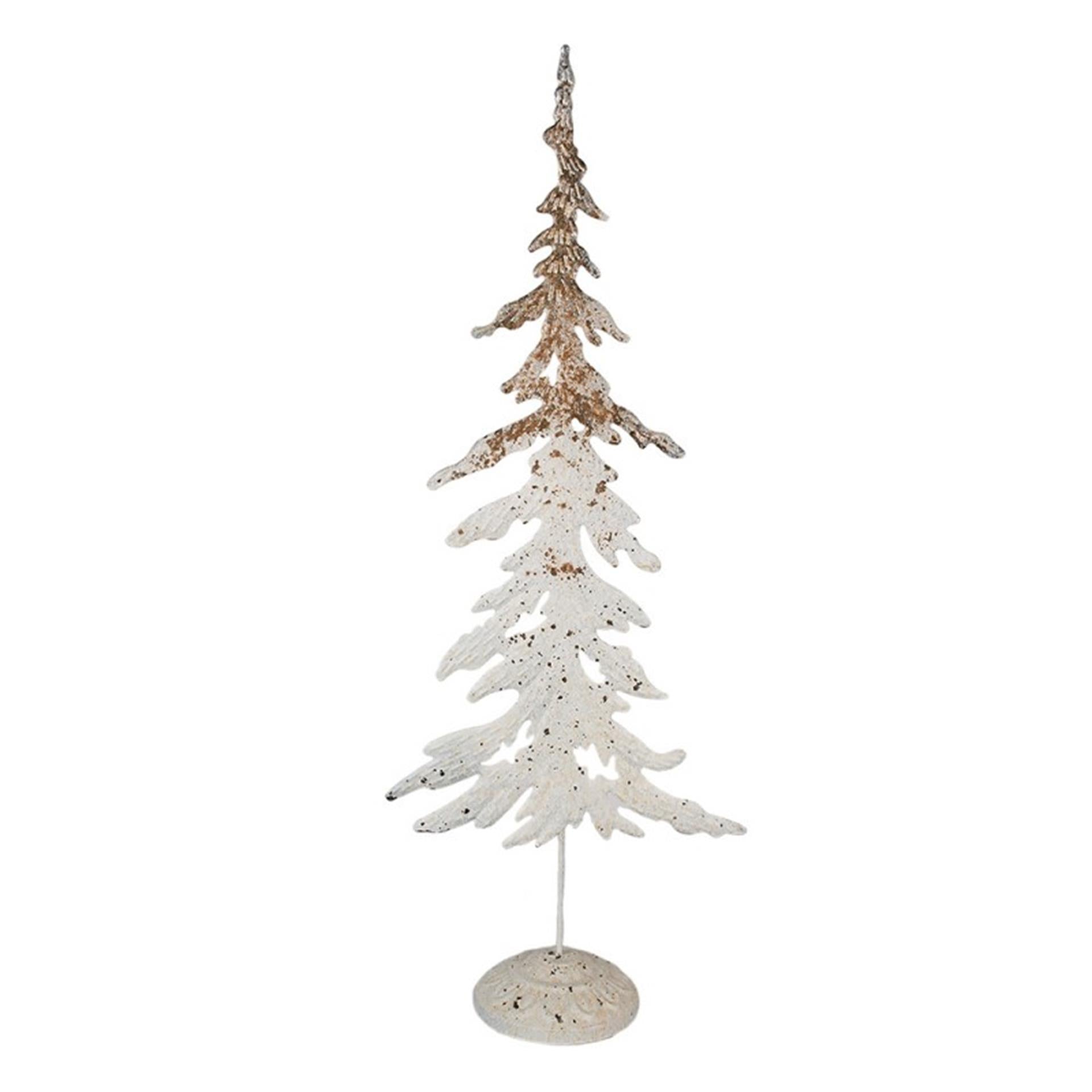 Clayre eef decoratie beeld kerstboom metaal 16x11x45cm