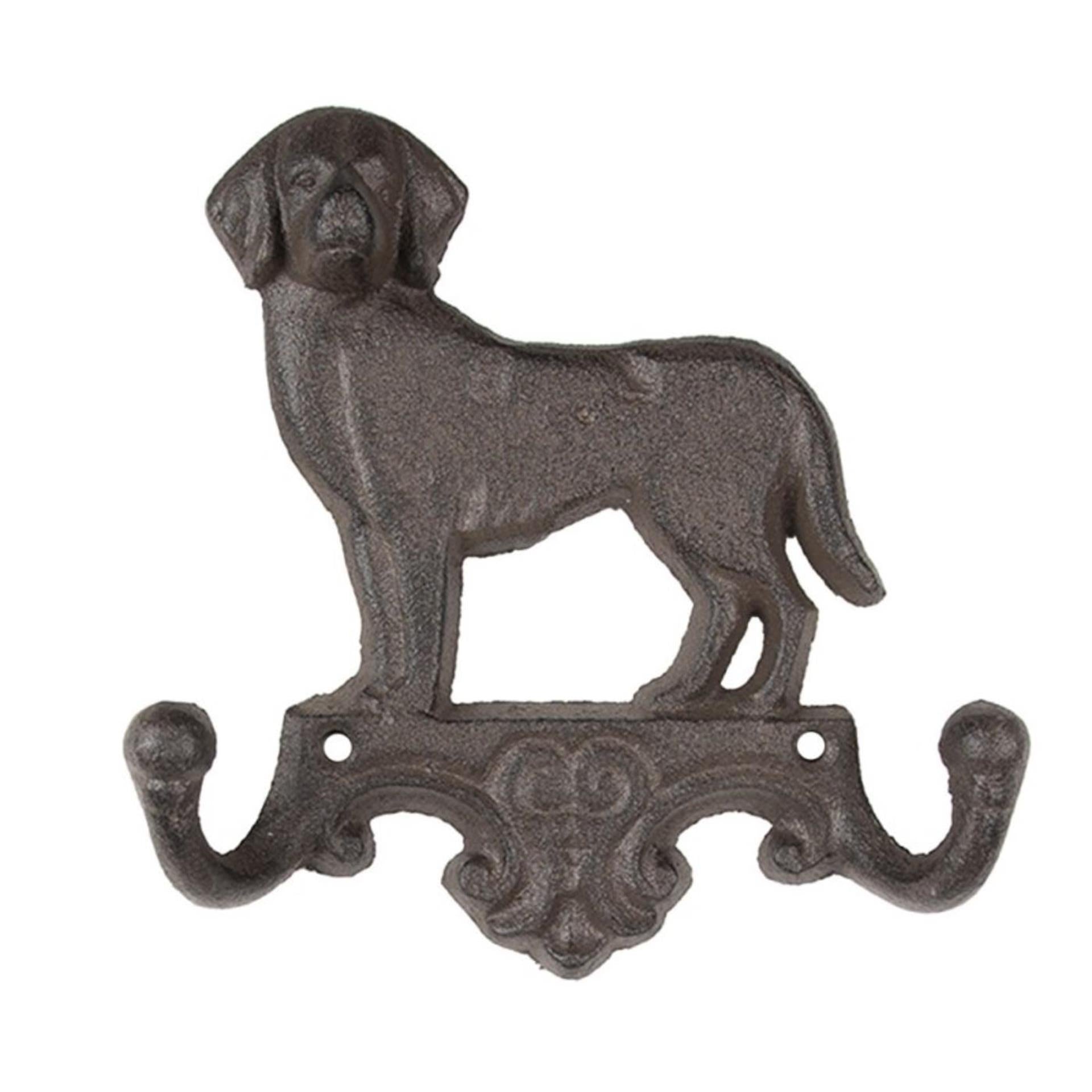 Clayre eef wandkapstok hond 16x4x16cm