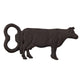 Clayre eef flesopener koe metaal roestbruin 15x1x7cm