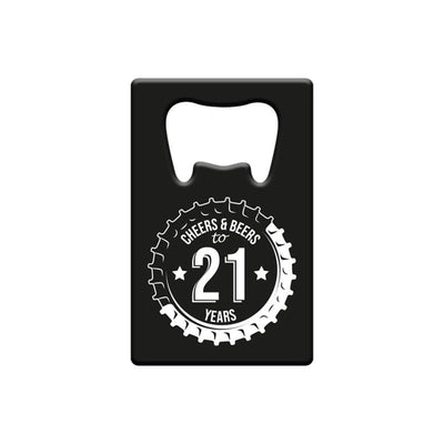 Paperdreams flesopener metaal - 21 jaar