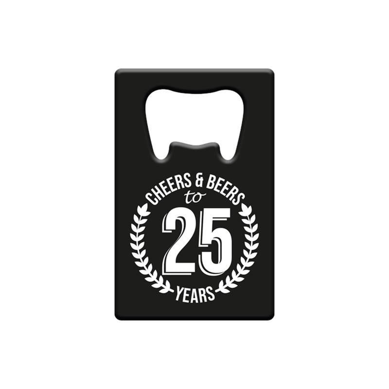 Paperdreams flesopener metaal - 25 jaar
