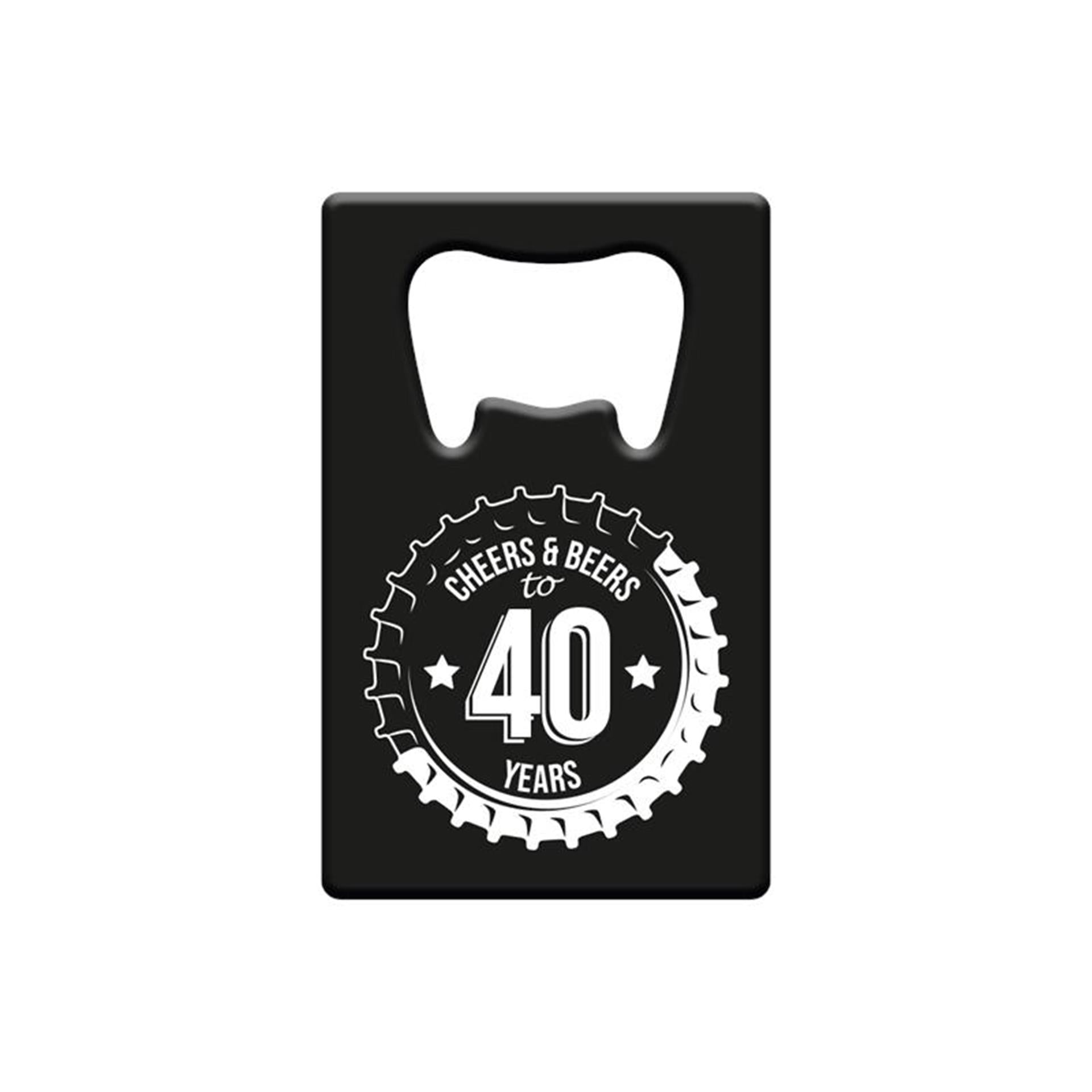 Paperdreams flesopener metaal - 40 jaar