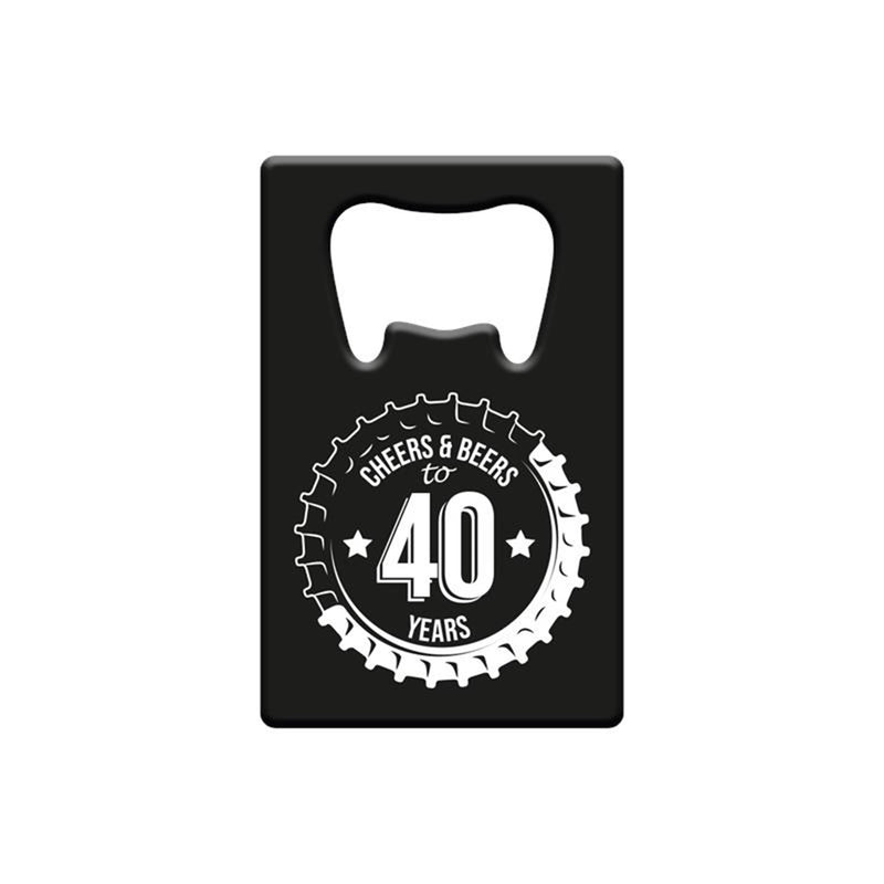 Paperdreams flesopener metaal - 40 jaar