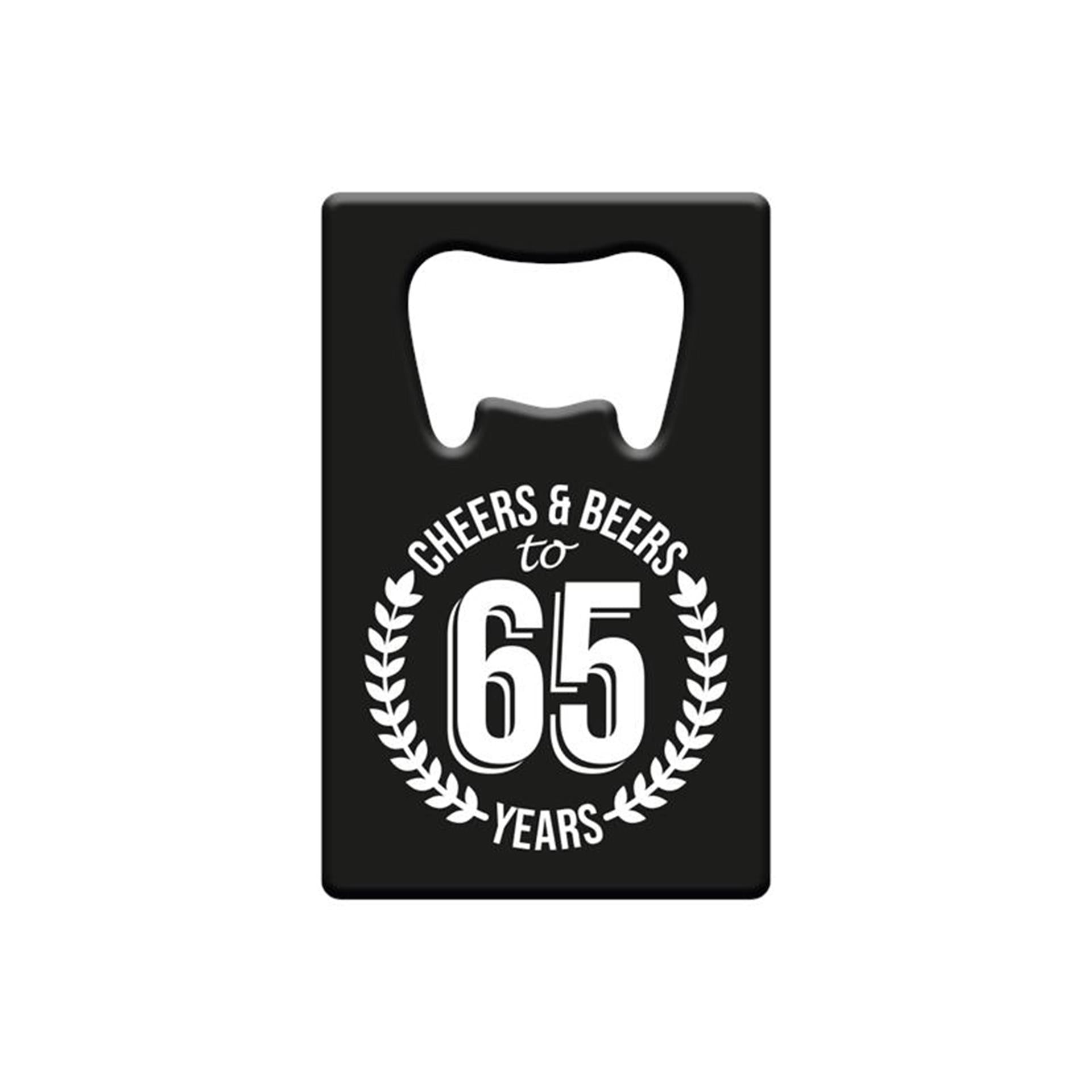 Paperdreams flesopener metaal - 65 jaar