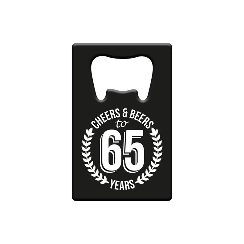 Paperdreams flesopener metaal - 65 jaar