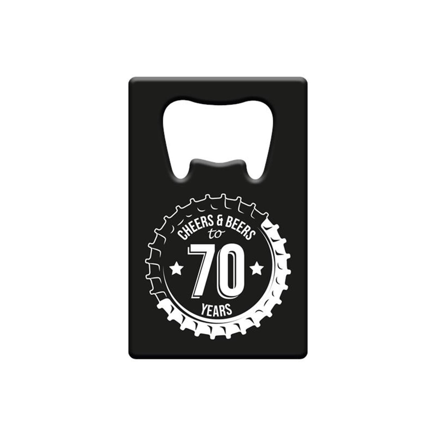 Paperdreams flesopener metaal - 70 jaar