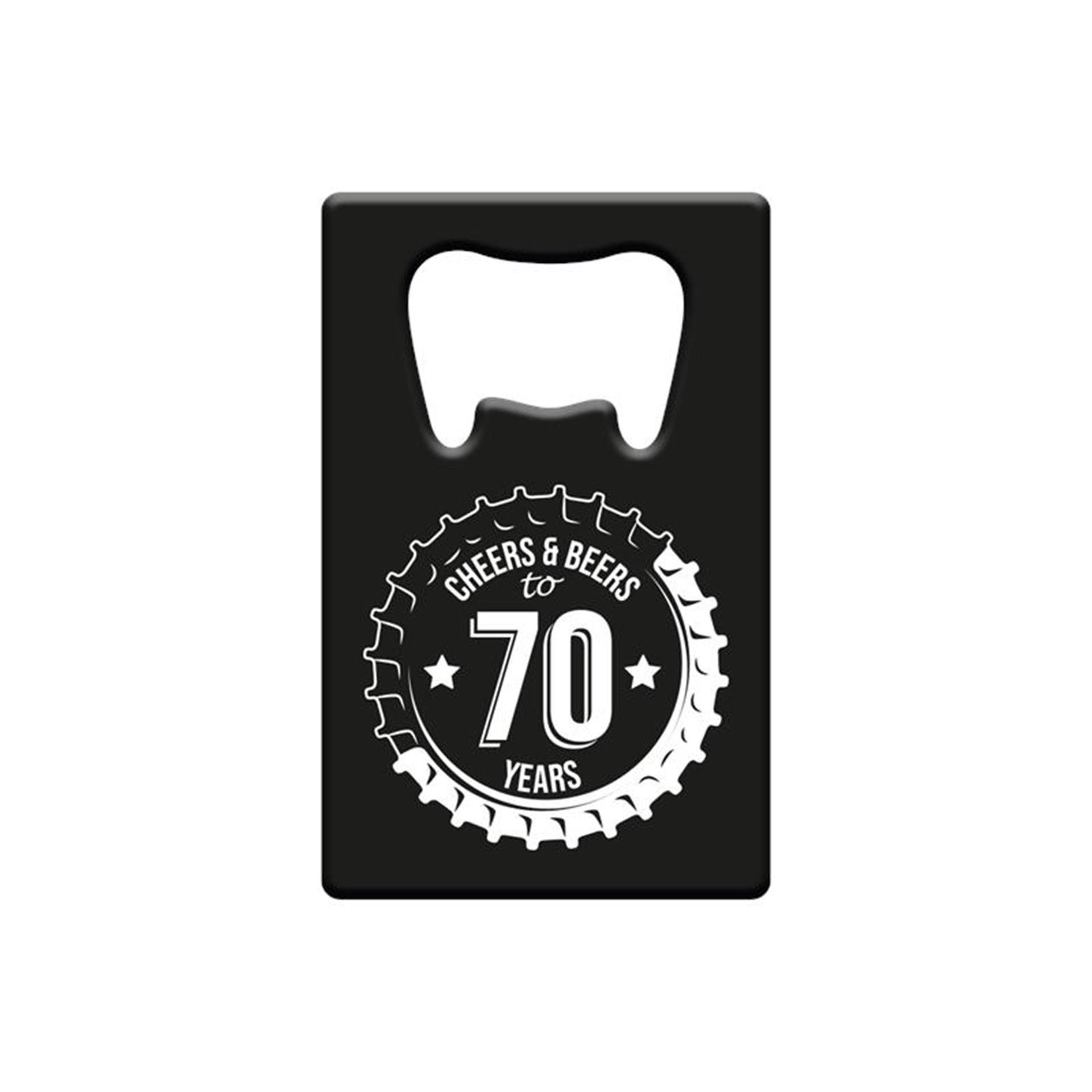Paperdreams flesopener metaal - 70 jaar