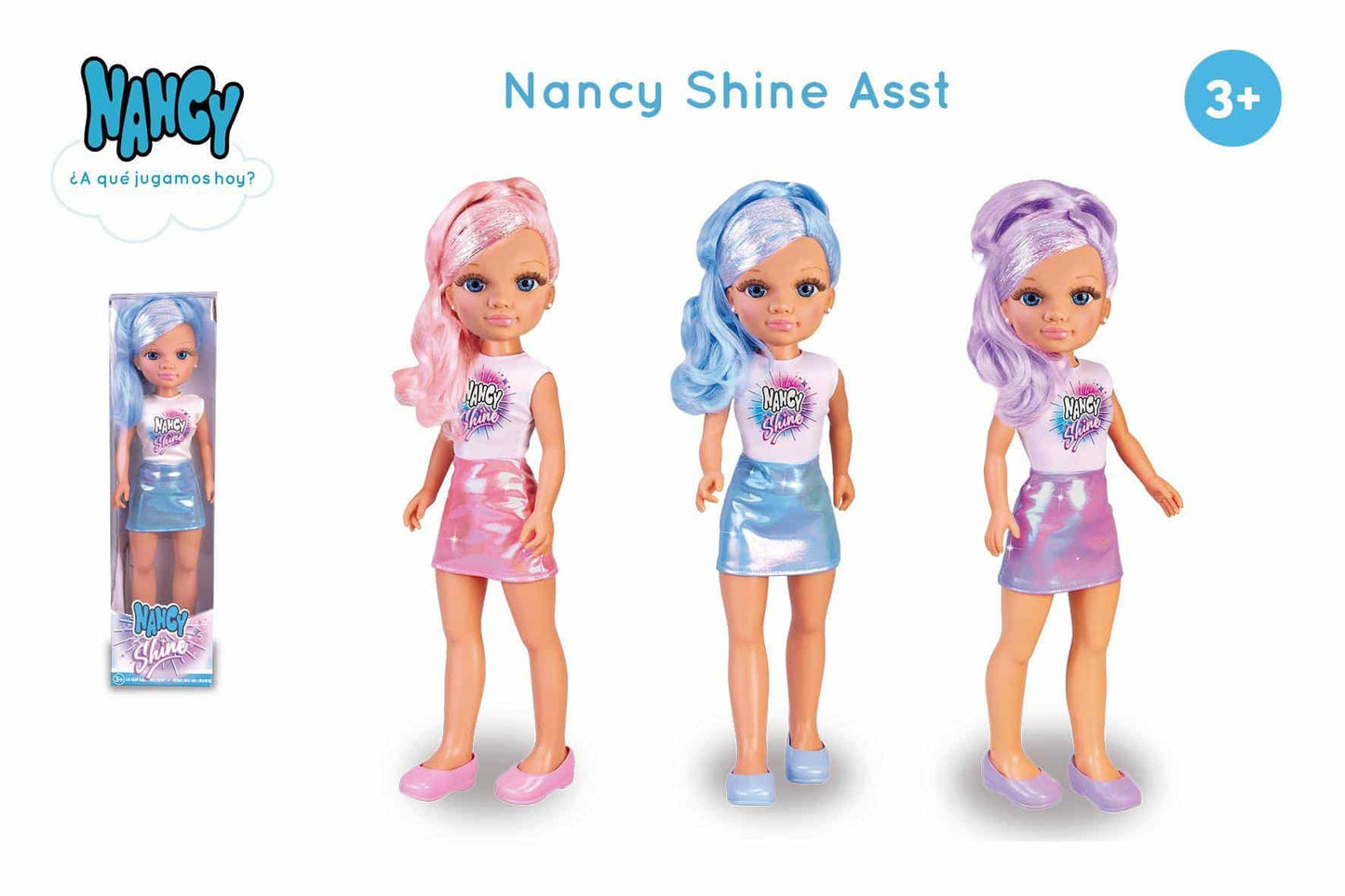 nancy pop met metalic look in 3 kleuren