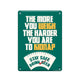 Paperdreams tekstbord metaal 22x16,5cm - the more you weigh