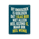 Paperdreams tekstbord metaal 22x16,5cm - uit onderzoek is gebleken