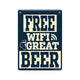 Paperdreams tekstbord metaal 22x16,5cm - free wifi