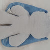 Snuggle bunny grijs met blauwe oren. 26