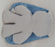 Snuggle bunny grijs met blauwe oren. 26
