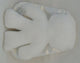 Snuggle bunny wit met witte oren. 26 cm
