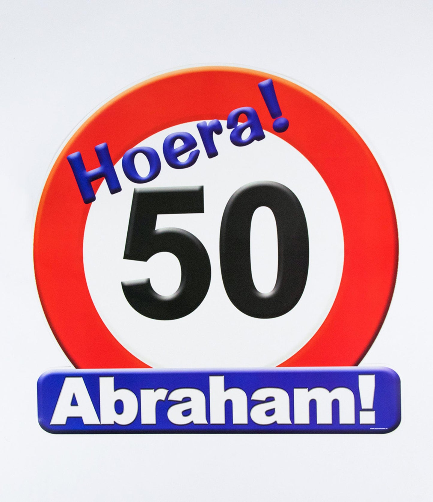 Paperdreams huldeschild verkeersbord- 50 jaar abraham
