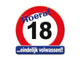 Paperdreams huldeschild verkeersbord-18 jaar