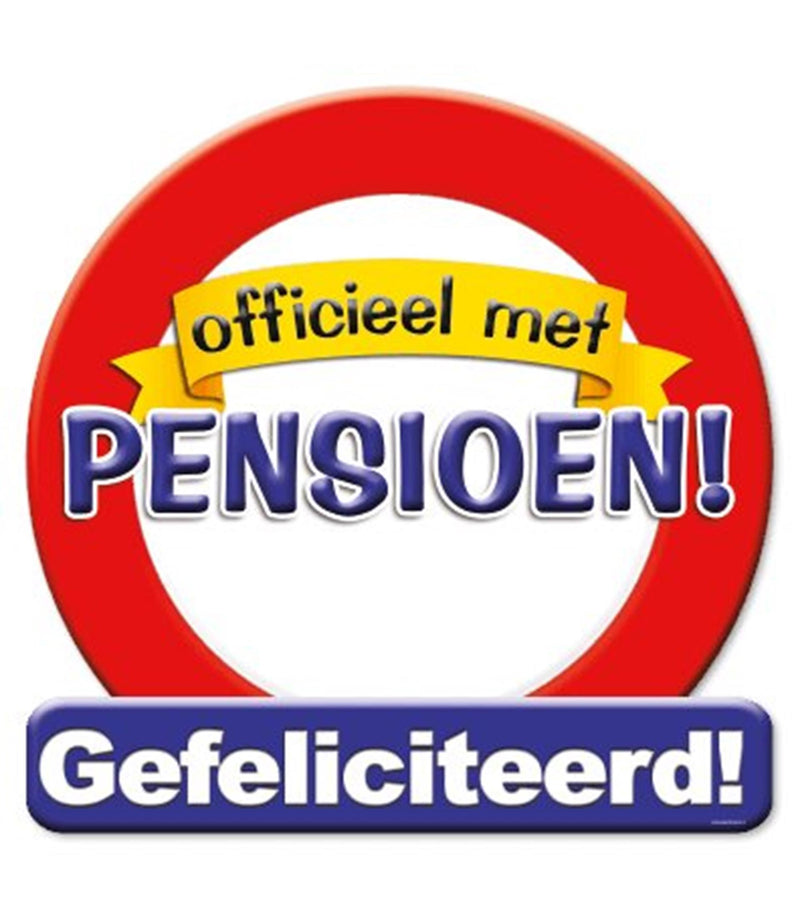 Paperdreams kroonschild verkeersbord -pensioen