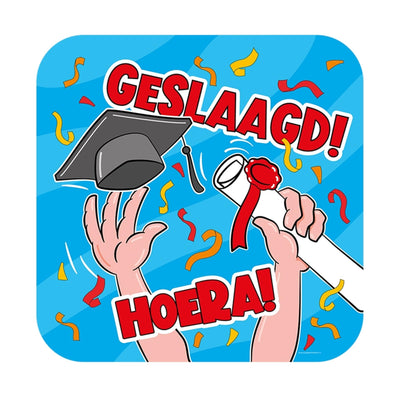 Paperdreams huldeschild geslaagd cartoon