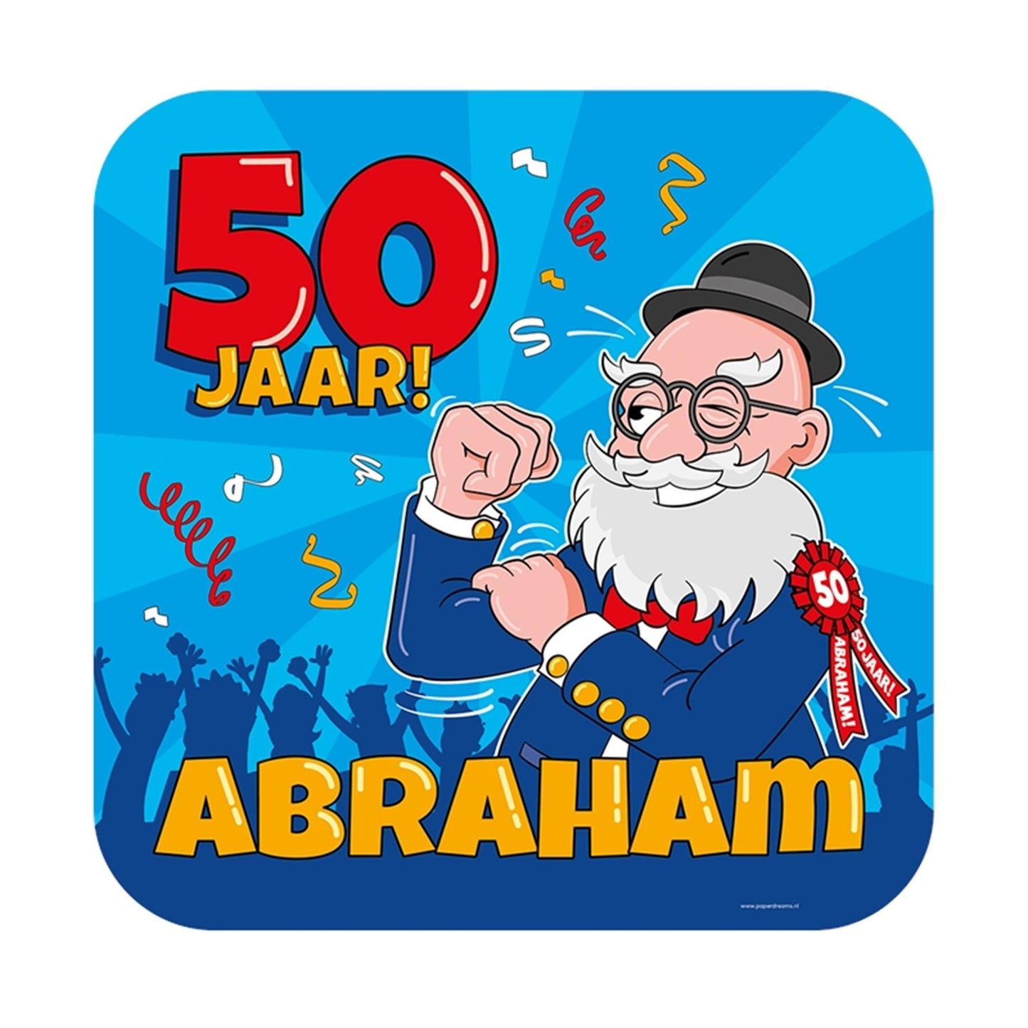 Paperdreams huldeschild - abraham cartoon