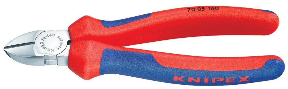 Knipex zijsnijtang verchroomd met meer-componentengrepen 140 mm - 7005140