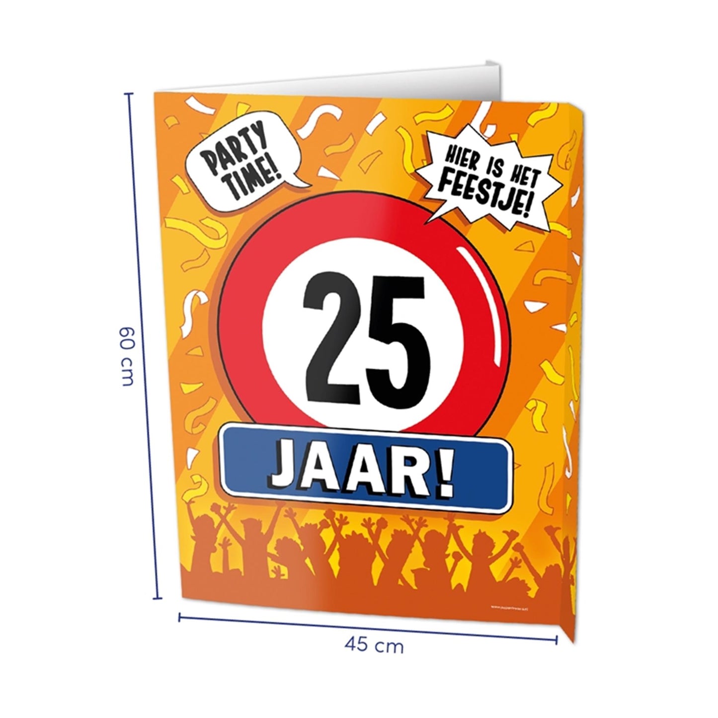 Paperdreams window signs - 25 jaar 60x45cm